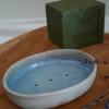 Porte savon en grès fait main en France. Eclore Provence Ceramics Studio
